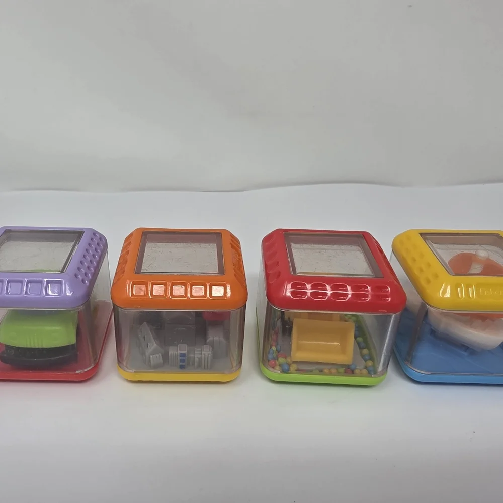 Fisher Price Sensory Blocks Plane Helicopter Car Lot of 4